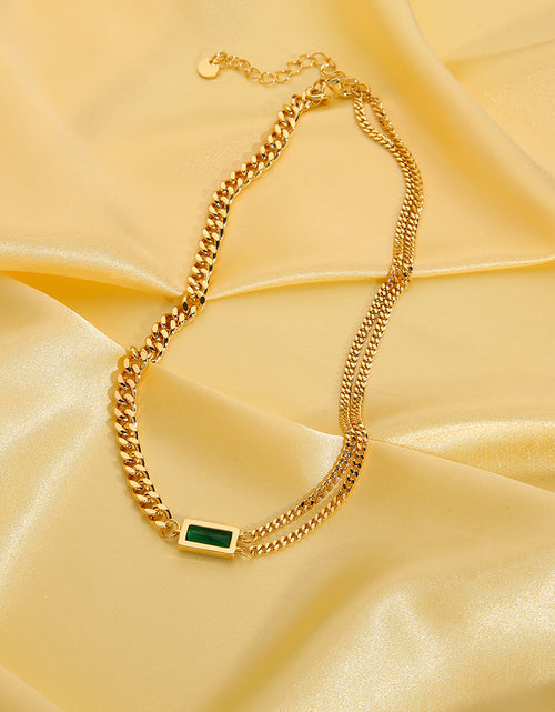 Load image into Gallery viewer, Green Stone Necklace