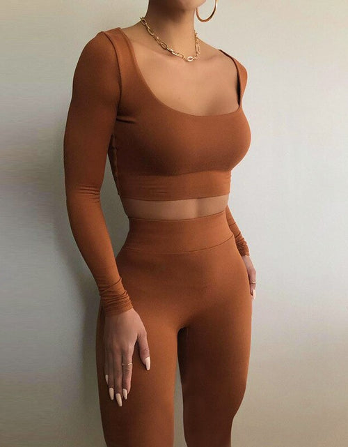 Load image into Gallery viewer, Gym Crop Tank Top Leggings Set