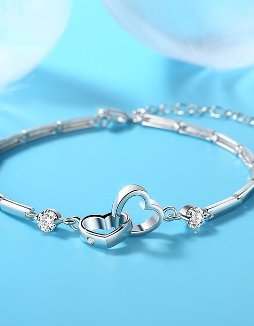Load image into Gallery viewer, Double Heart Bracelet