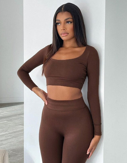 Load image into Gallery viewer, Gym Crop Tank Top Leggings Set