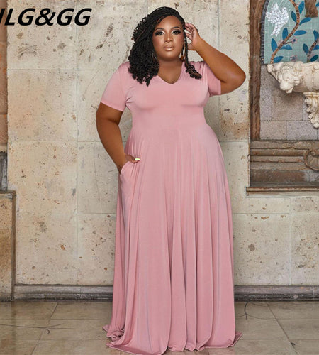 A-Line Long Plus Size Dress